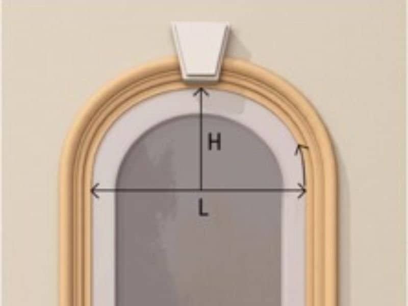 Arc de fenêtre FP102 — profil décoratif de façade Profilia Décor, Arcs de fenêtres et portes, vue 2