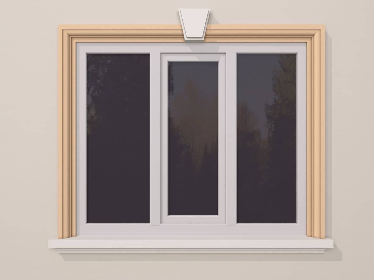 Encadrement de fenêtre FP101 — profil décoratif de façade Profilia Décor, Encadrements de fenêtres, vue 2
