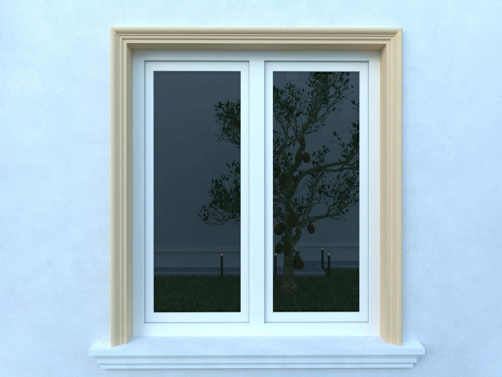 Encadrement de fenêtre FP102 — profil décoratif de façade Profilia Décor, Encadrements de fenêtres, vue 2