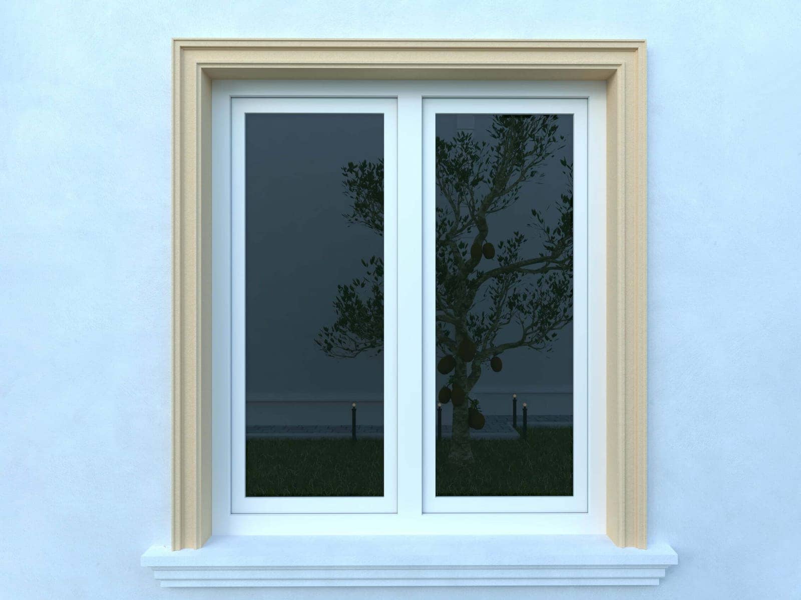 Encadrement de fenêtre FP104 — profil décoratif de façade Profilia Décor, Encadrements de fenêtres, vue 2