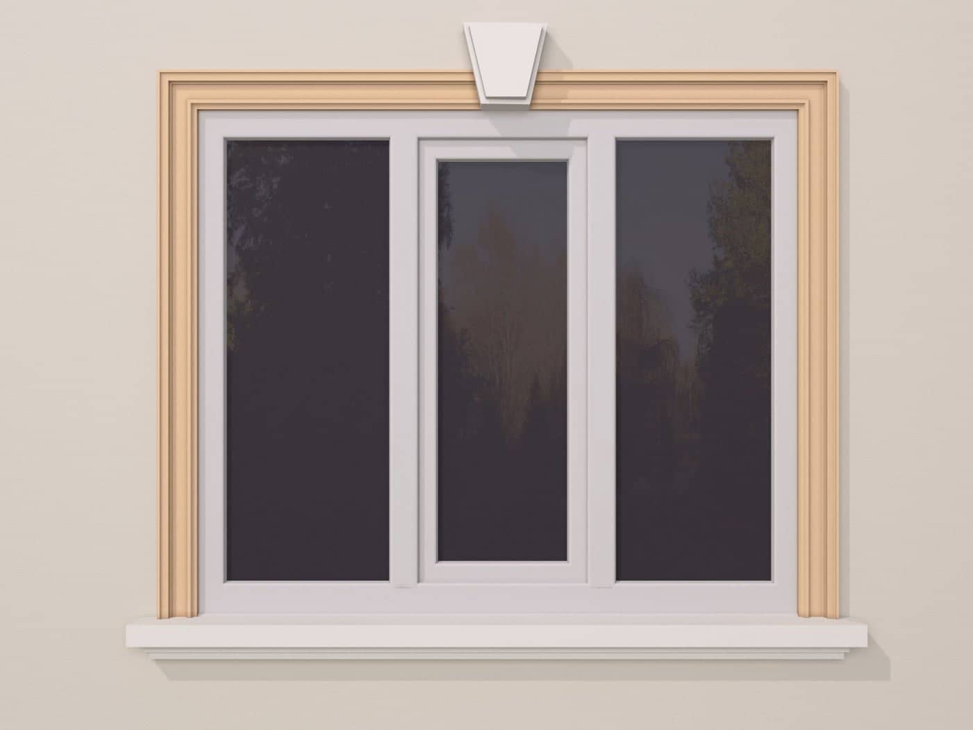 Encadrement de fenêtre FP104 — profil décoratif de façade Profilia Décor, Encadrements de fenêtres, vue 4