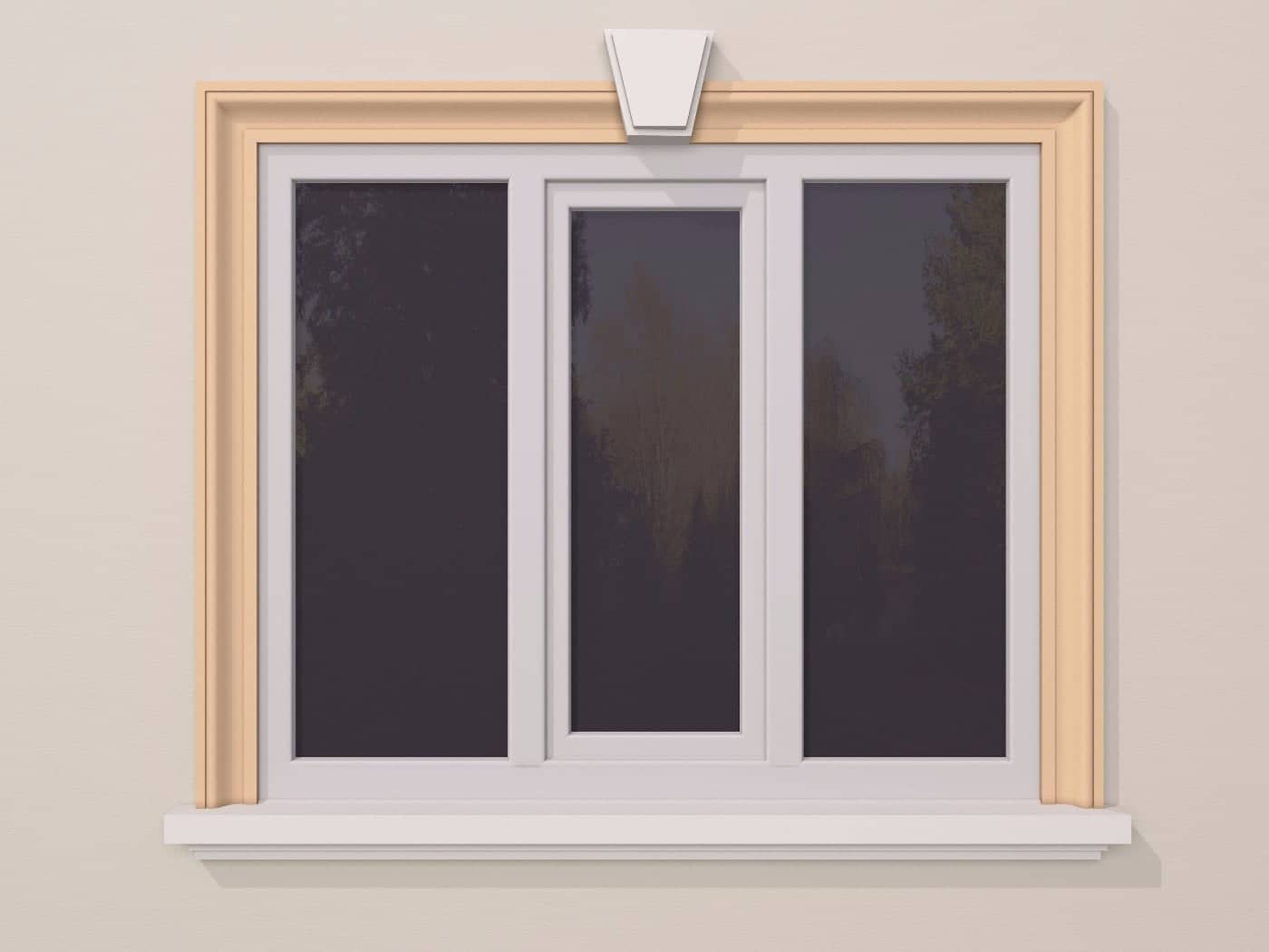 Encadrement de fenêtre FP105 — profil décoratif de façade Profilia Décor, Encadrements de fenêtres, vue 4
