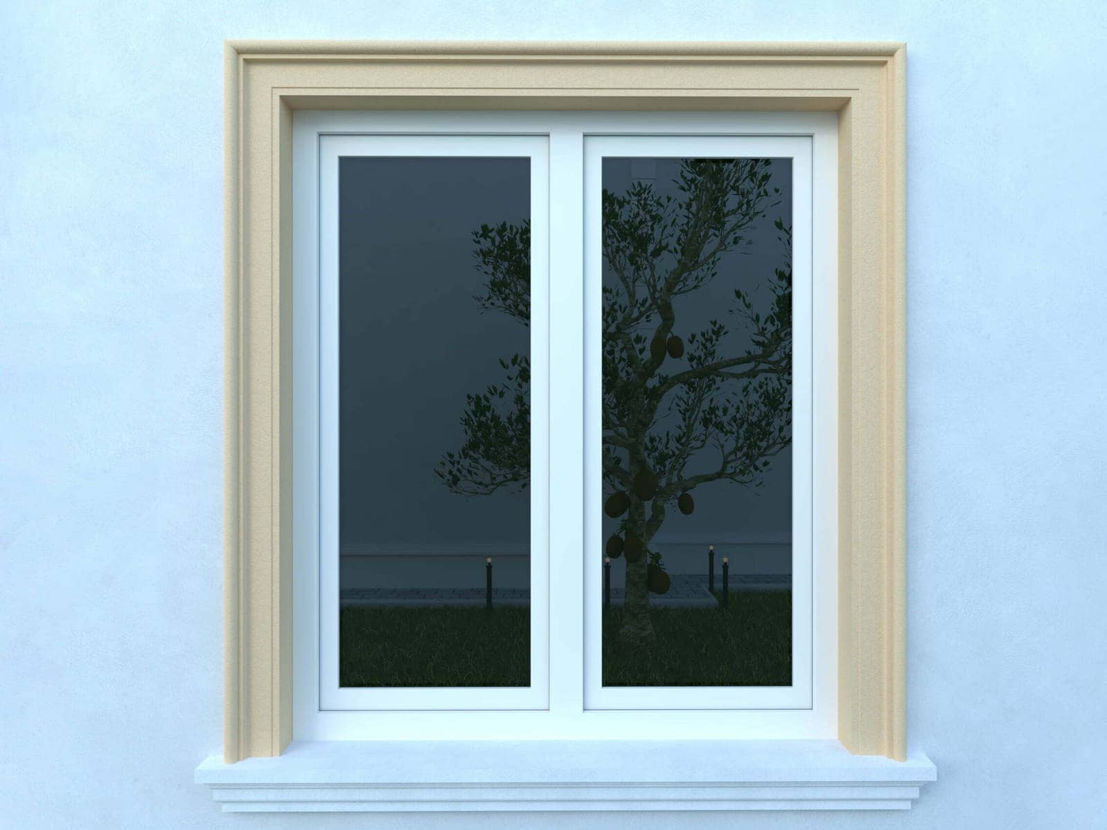 Encadrement de fenêtre FP107 — profil décoratif de façade Profilia Décor, Encadrements de fenêtres, vue 2