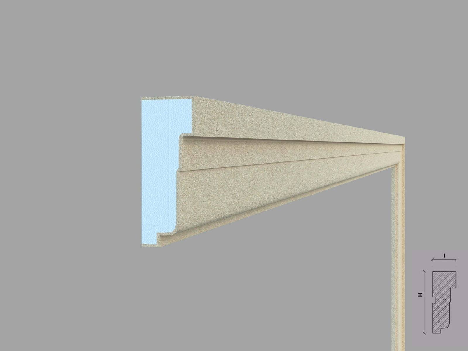 Encadrement de fenêtre FP108 — profil décoratif de façade Profilia Décor, Encadrements de fenêtres, vue 3