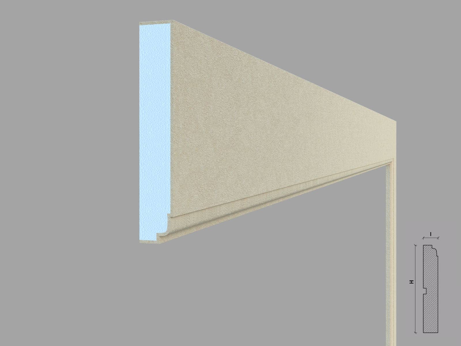 Encadrement de fenêtre FP110 — profil décoratif de façade Profilia Décor, Encadrements de fenêtres, vue 3