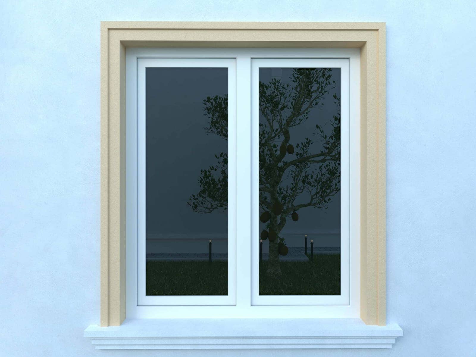 Encadrement de fenêtre FP111 — profil décoratif de façade Profilia Décor, Encadrements de fenêtres, vue 2