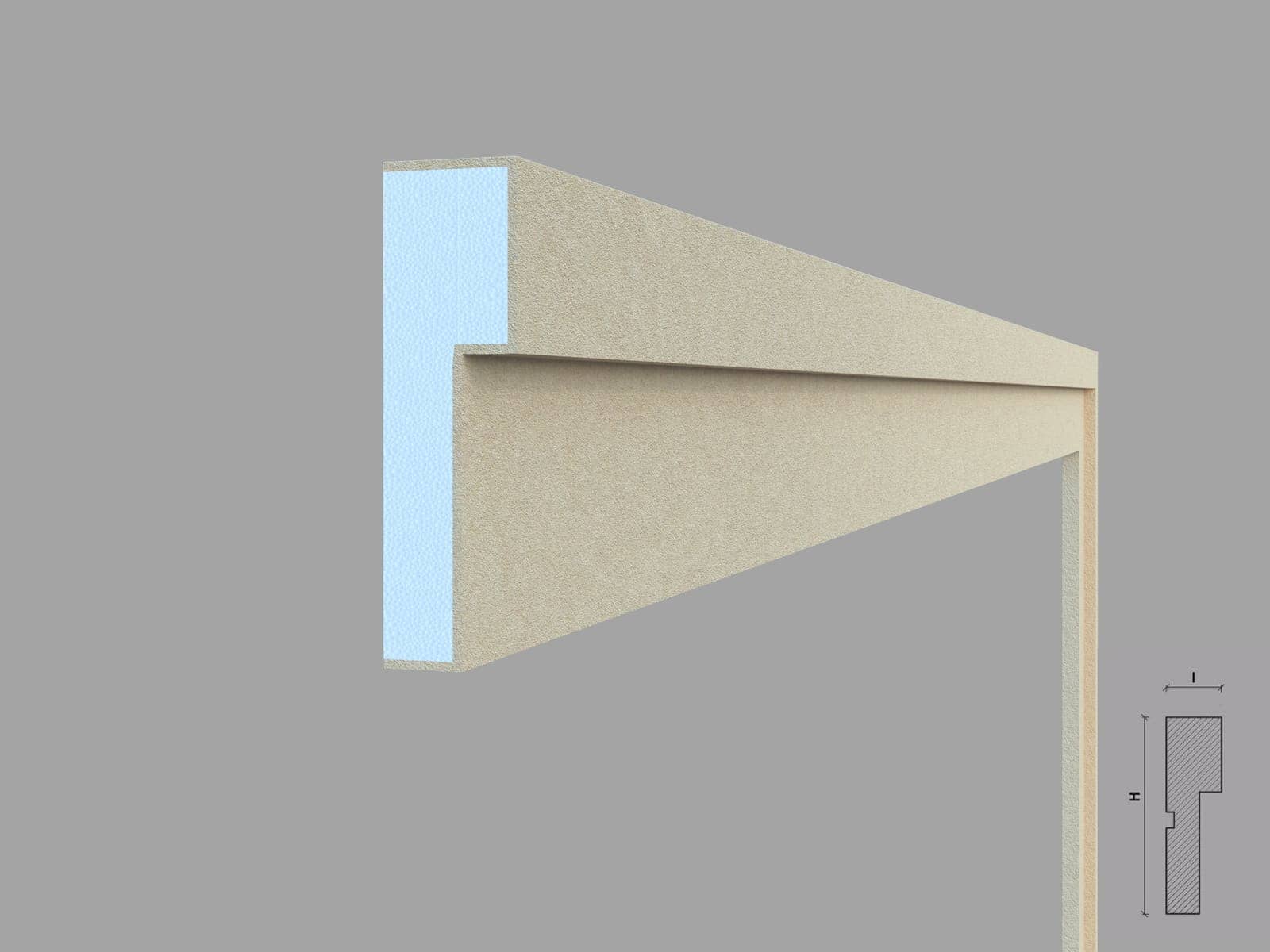 Encadrement de fenêtre FP111 — profil décoratif de façade Profilia Décor, Encadrements de fenêtres, vue 3