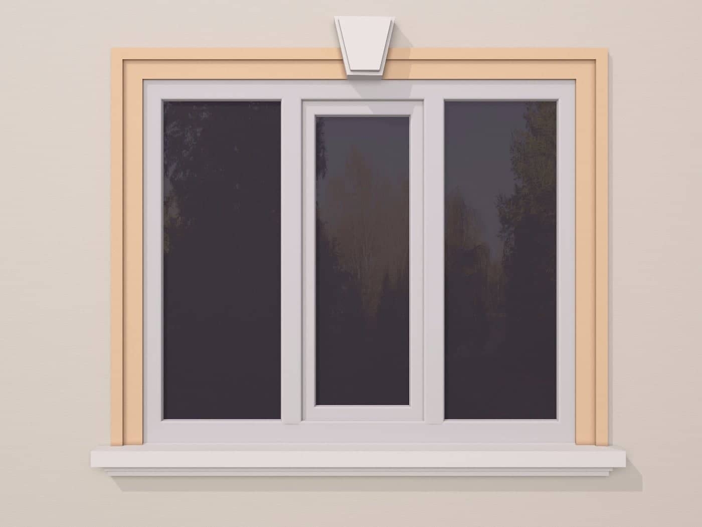 Encadrement de fenêtre FP111 — profil décoratif de façade Profilia Décor, Encadrements de fenêtres, vue 4