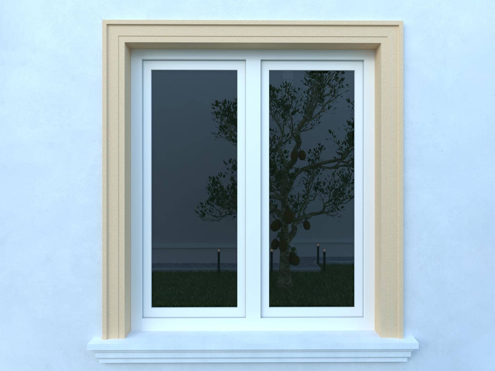 Encadrement de fenêtre FP112 — profil décoratif de façade Profilia Décor, Encadrements de fenêtres, vue 2