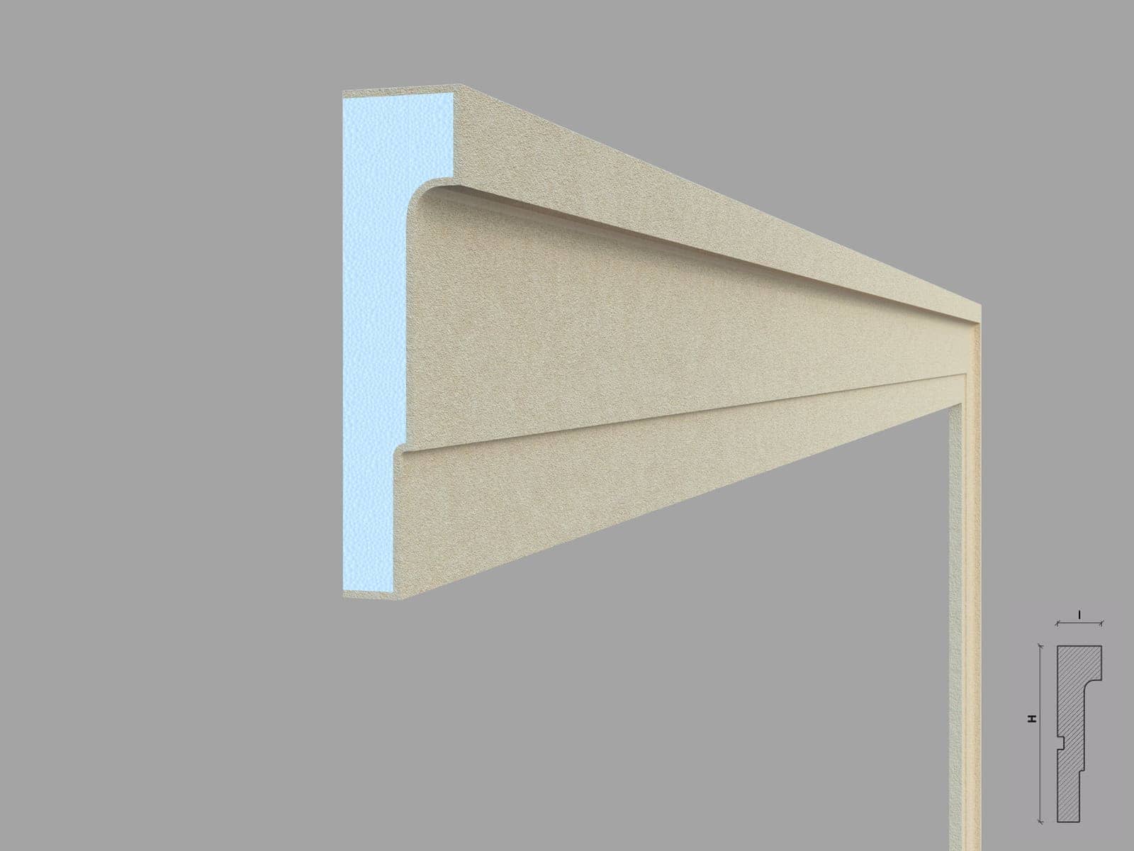Encadrement de fenêtre FP112 — profil décoratif de façade Profilia Décor, Encadrements de fenêtres, vue 3