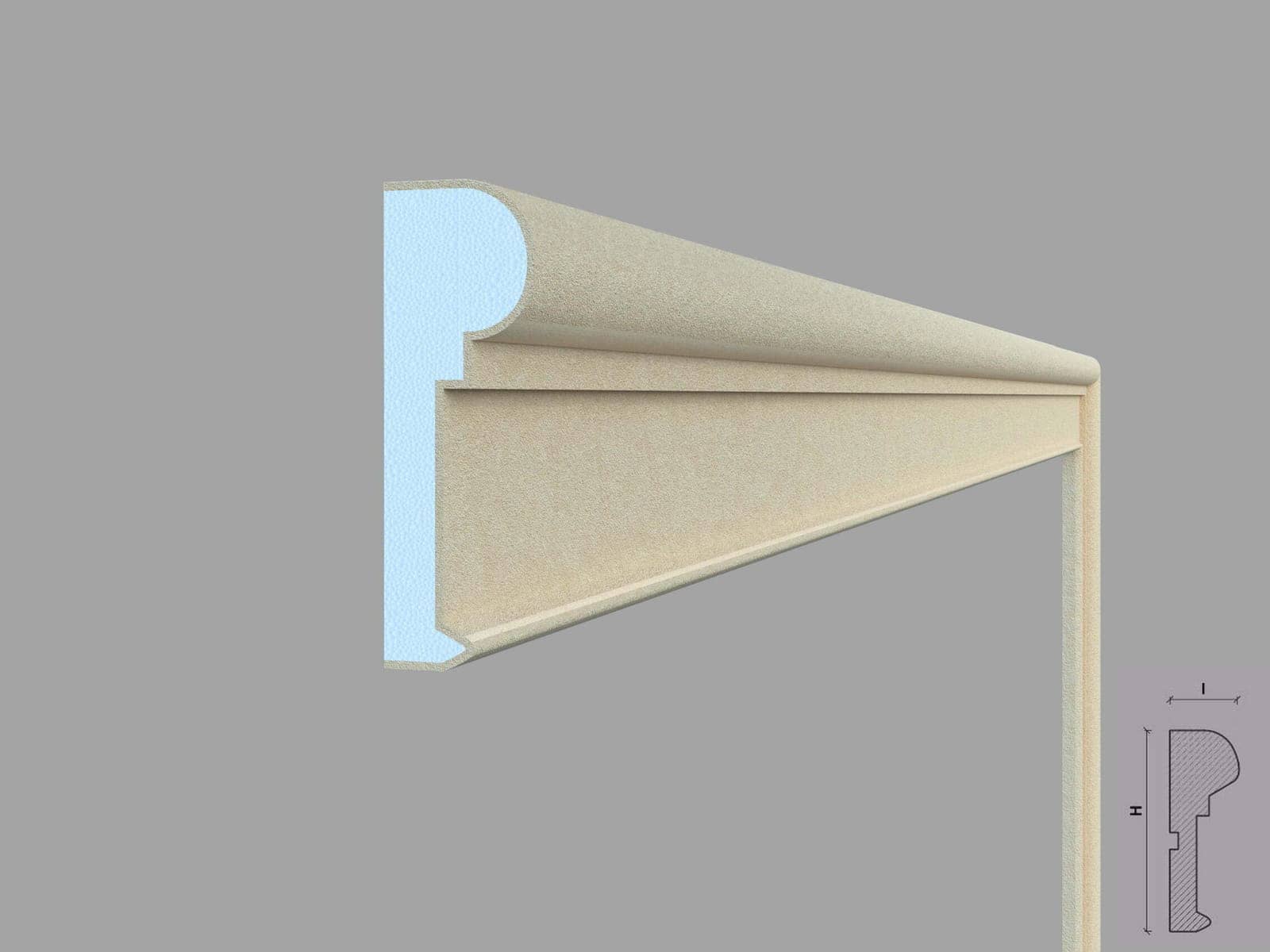 Encadrement de fenêtre FP113 — profil décoratif de façade Profilia Décor, Encadrements de fenêtres, vue 3
