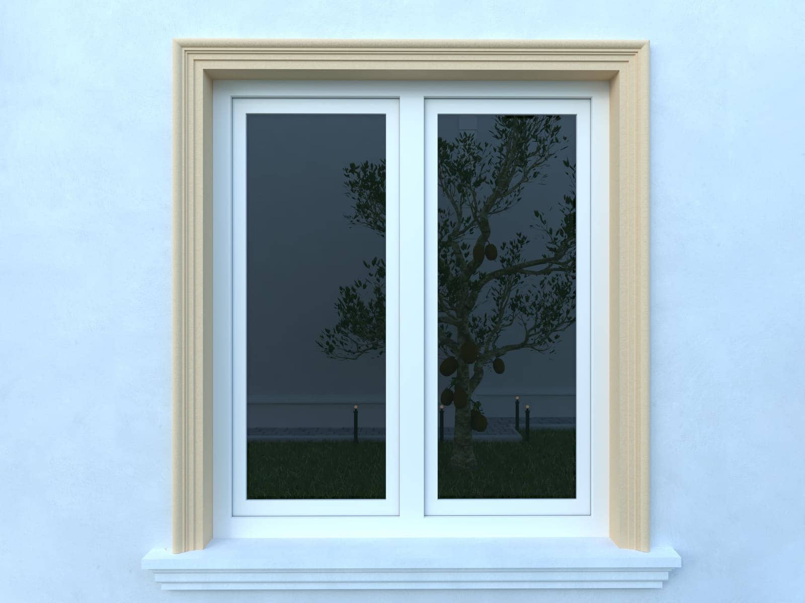Encadrement de fenêtre FP114 — profil décoratif de façade Profilia Décor, Encadrements de fenêtres, vue 3