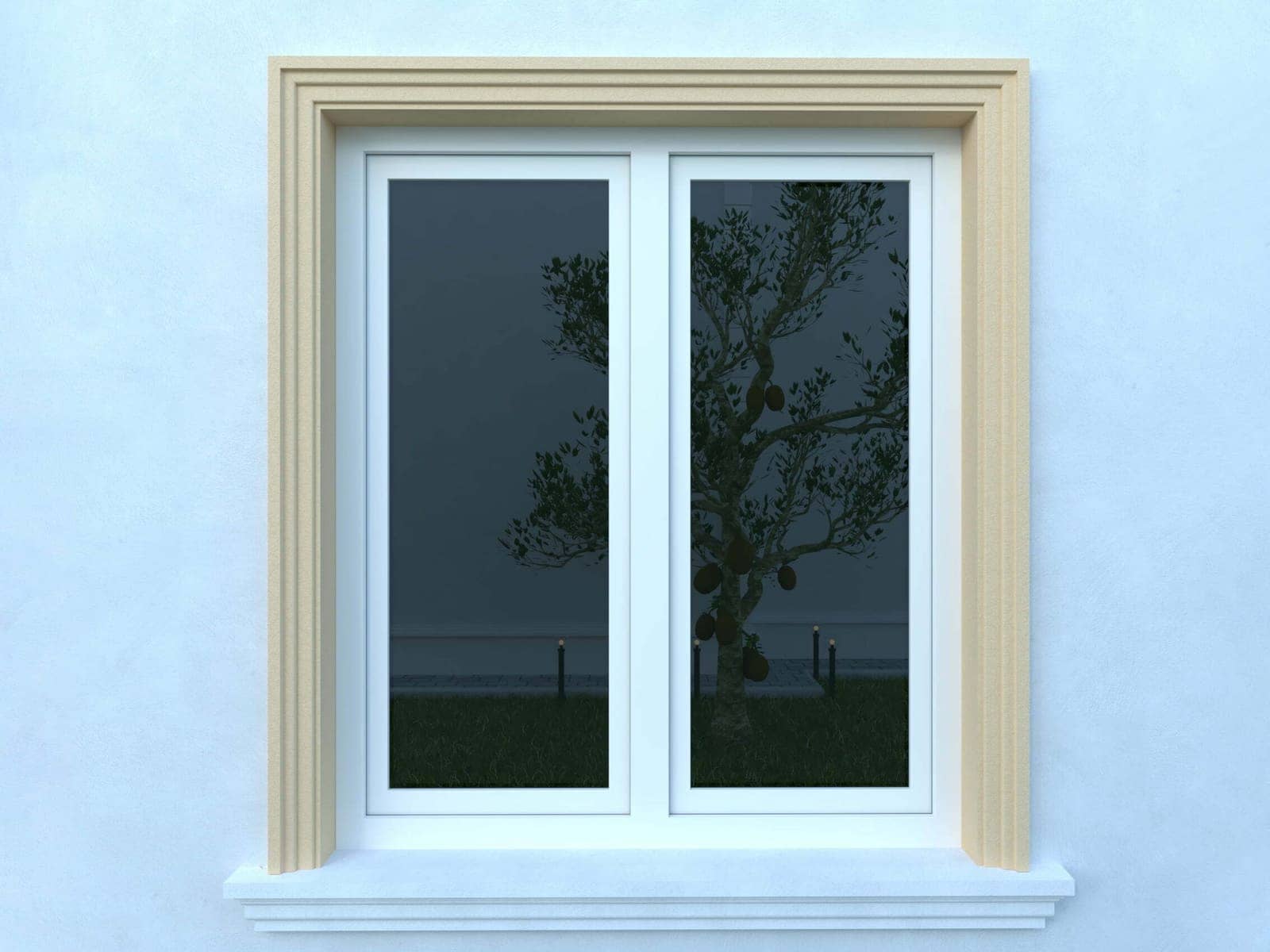 Encadrement de fenêtre FP115 — profil décoratif de façade Profilia Décor, Encadrements de fenêtres, vue 2