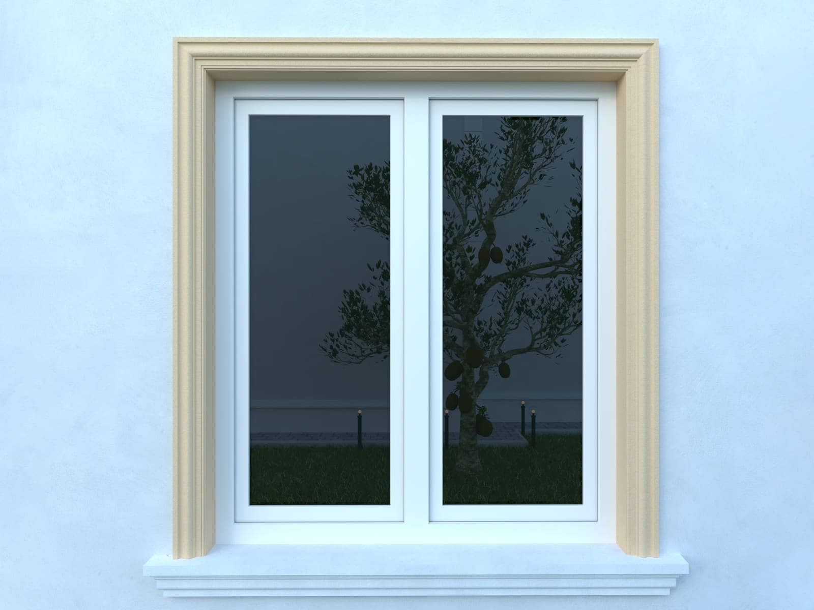 Encadrement de fenêtre FP116 — profil décoratif de façade Profilia Décor, Encadrements de fenêtres, vue 3