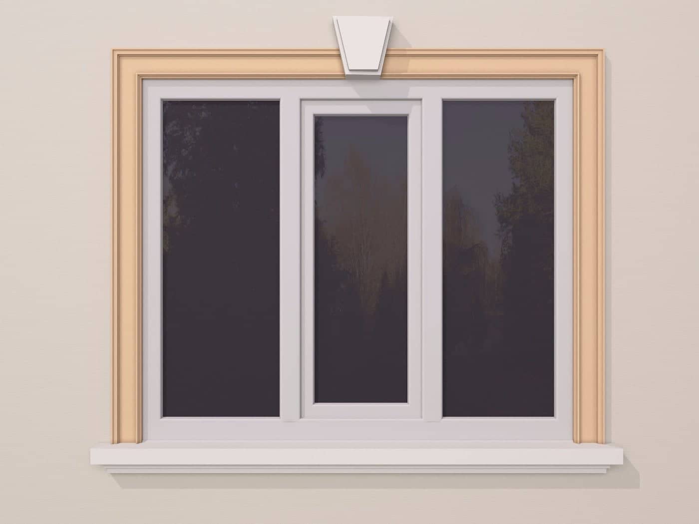 Encadrement de fenêtre FP118 — profil décoratif de façade Profilia Décor, Encadrements de fenêtres, vue 4