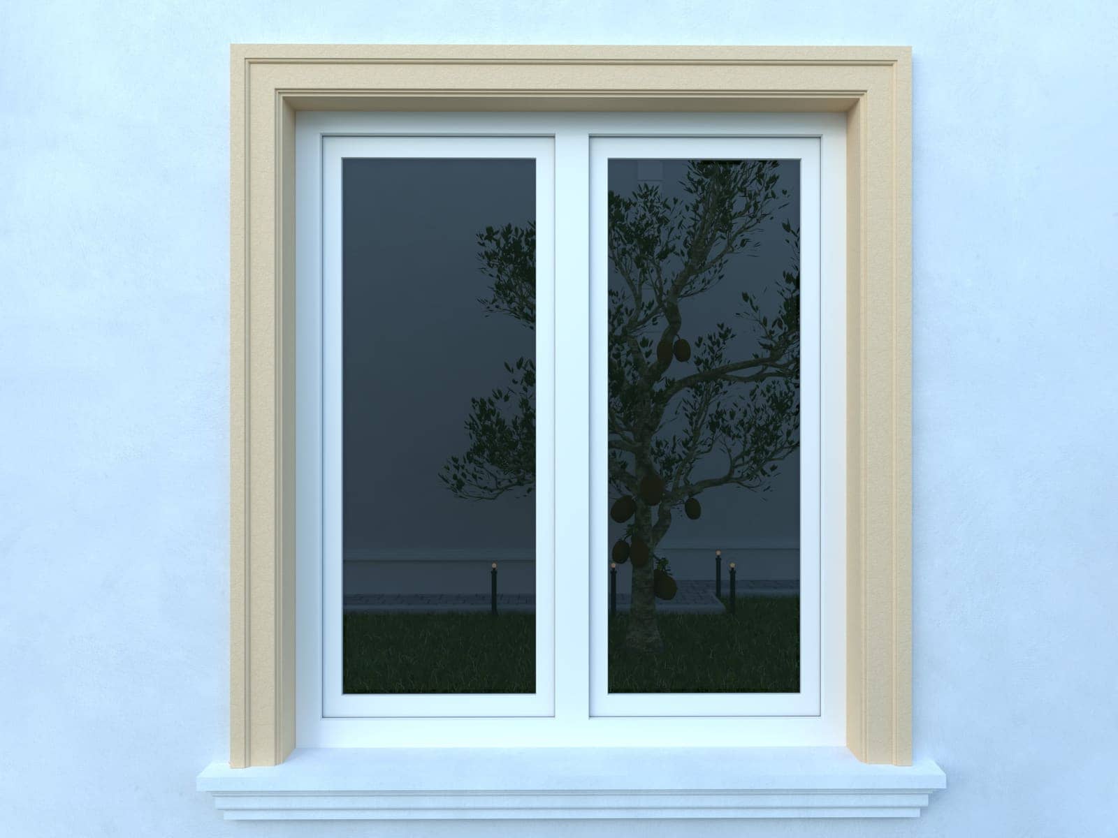 Encadrement de fenêtre FP120 — profil décoratif de façade Profilia Décor, Encadrements de fenêtres, vue 2