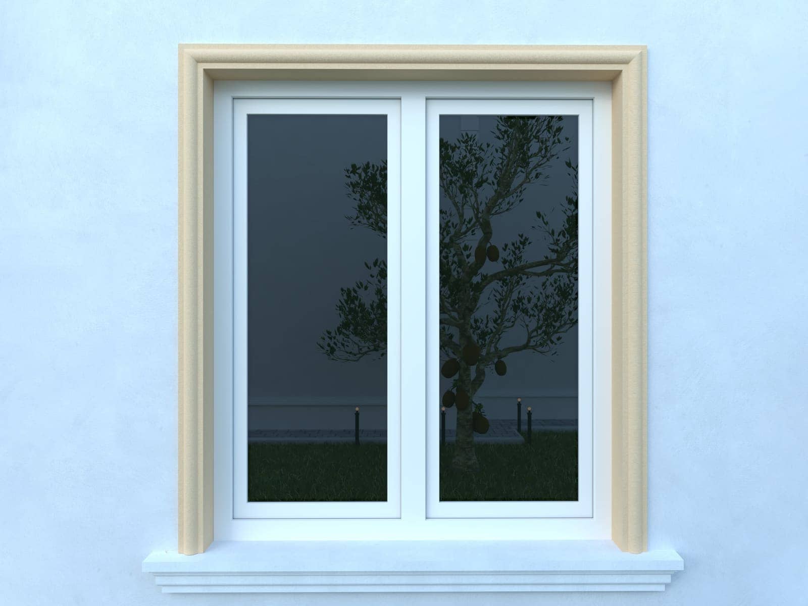 Encadrement de fenêtre FP121 — profil décoratif de façade Profilia Décor, Encadrements de fenêtres, vue 2
