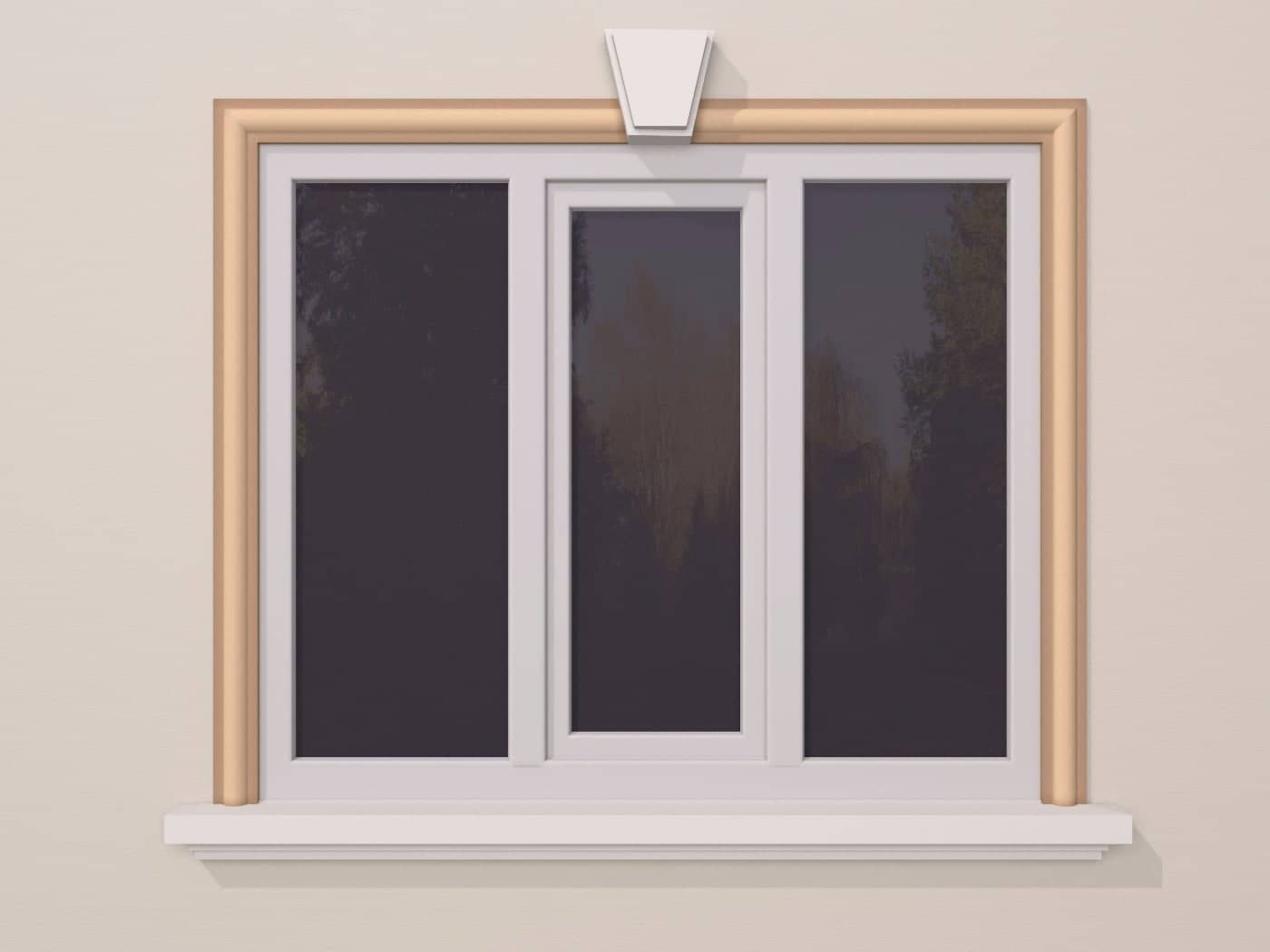Encadrement de fenêtre FP121 — profil décoratif de façade Profilia Décor, Encadrements de fenêtres, vue 4