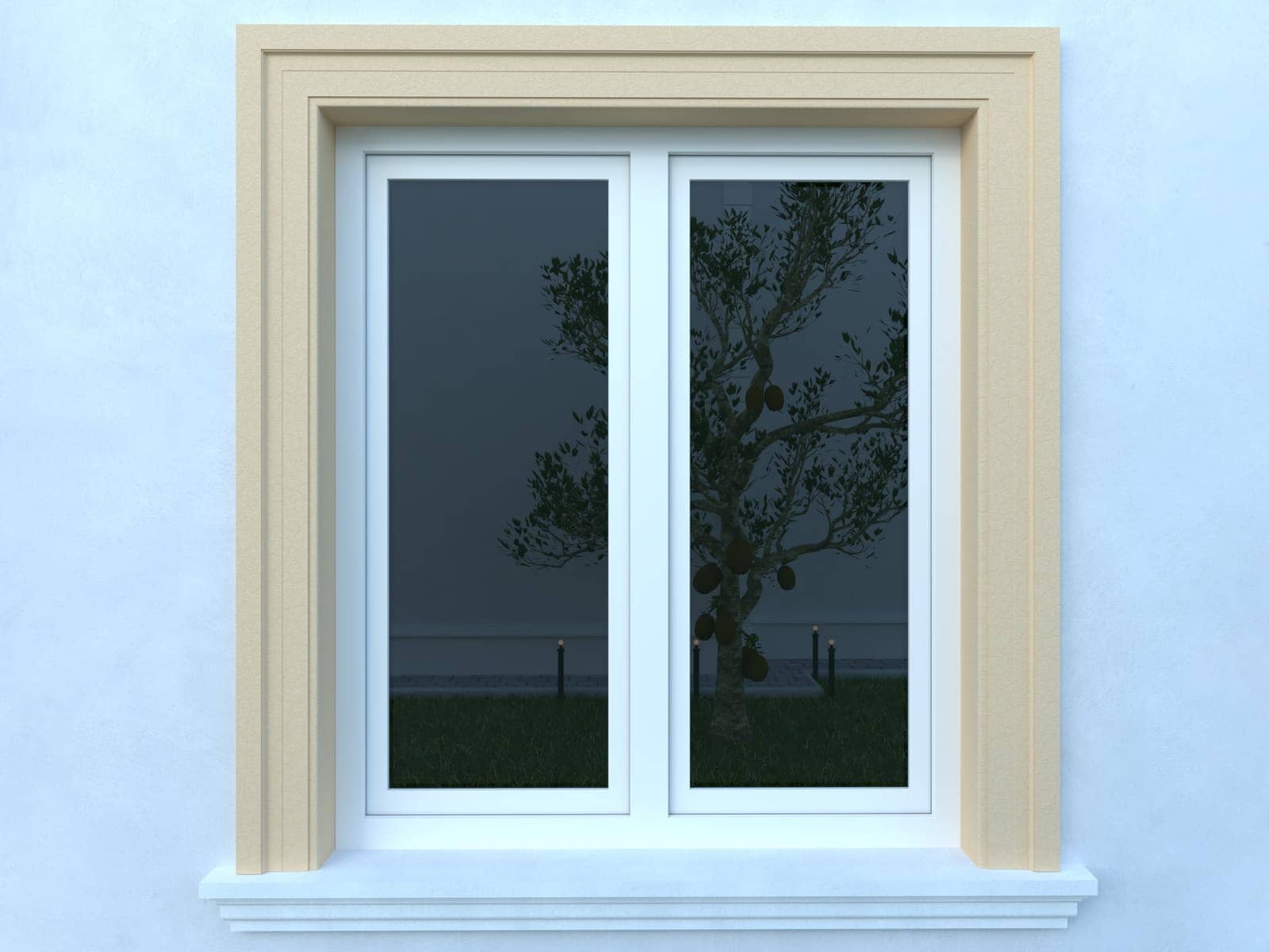 Encadrement de fenêtre FP122 — profil décoratif de façade Profilia Décor, Encadrements de fenêtres, vue 2