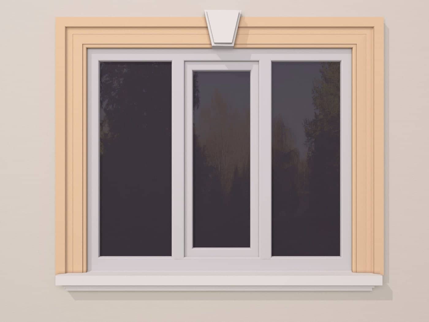 Encadrement de fenêtre FP122 — profil décoratif de façade Profilia Décor, Encadrements de fenêtres, vue 4