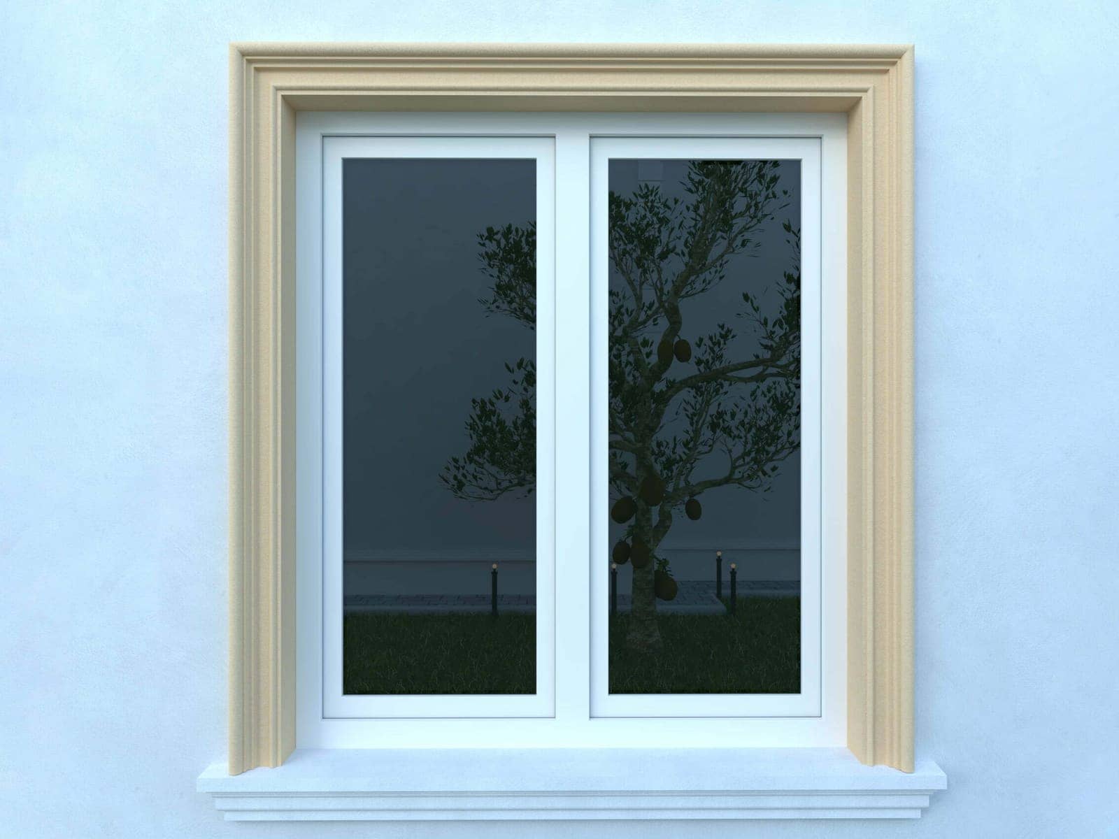 Encadrement de fenêtre FP123 — profil décoratif de façade Profilia Décor, Encadrements de fenêtres, vue 2