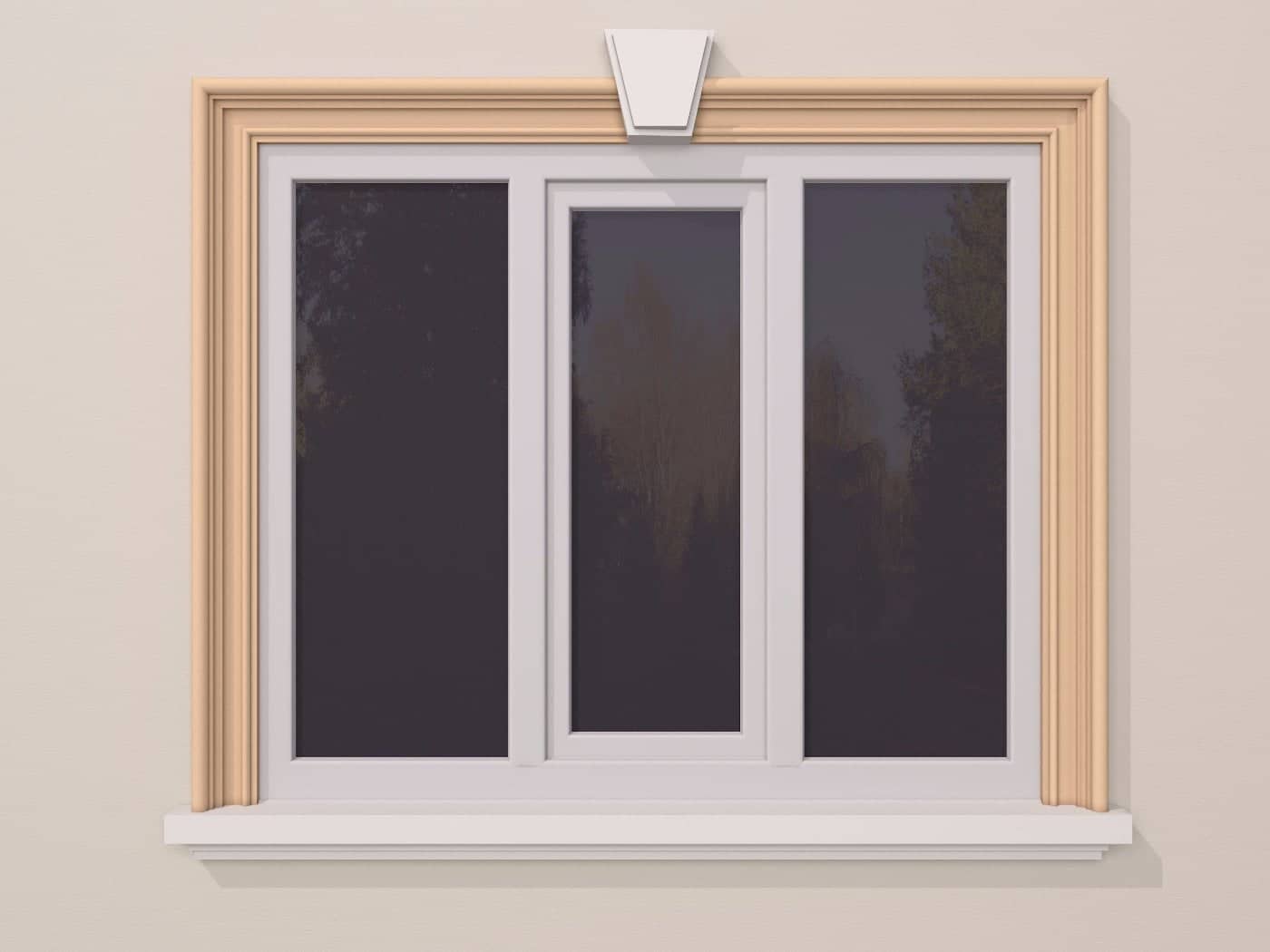Encadrement de fenêtre FP123 — profil décoratif de façade Profilia Décor, Encadrements de fenêtres, vue 4