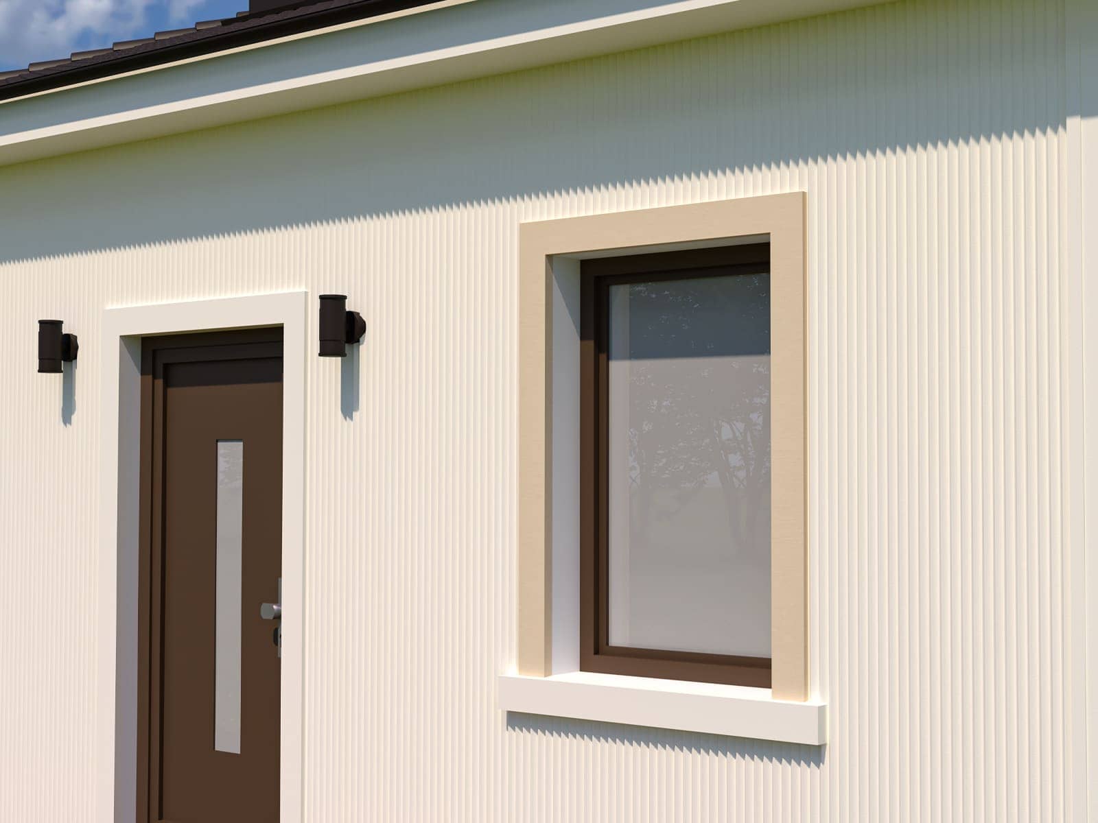Encadrement de fenêtre FP144 — profil décoratif de façade Profilia Décor, Encadrements de fenêtres, vue 2