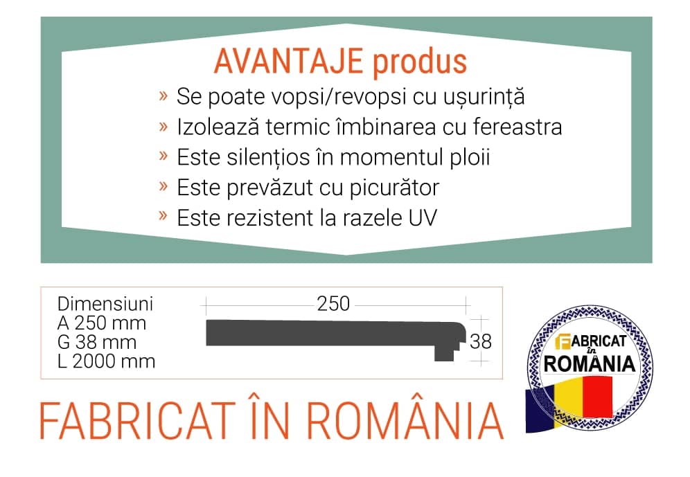 Appui de fenêtre 2-en-1 — profil décoratif de façade Profilia Décor, Appuis de fenêtre, vue 3