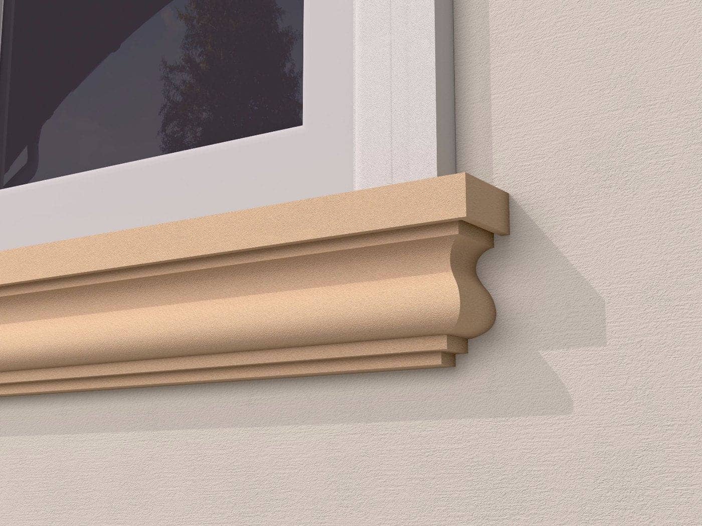 Appui de fenêtre FP209 — profil décoratif de façade Profilia Décor, Appuis de fenêtre, vue 3