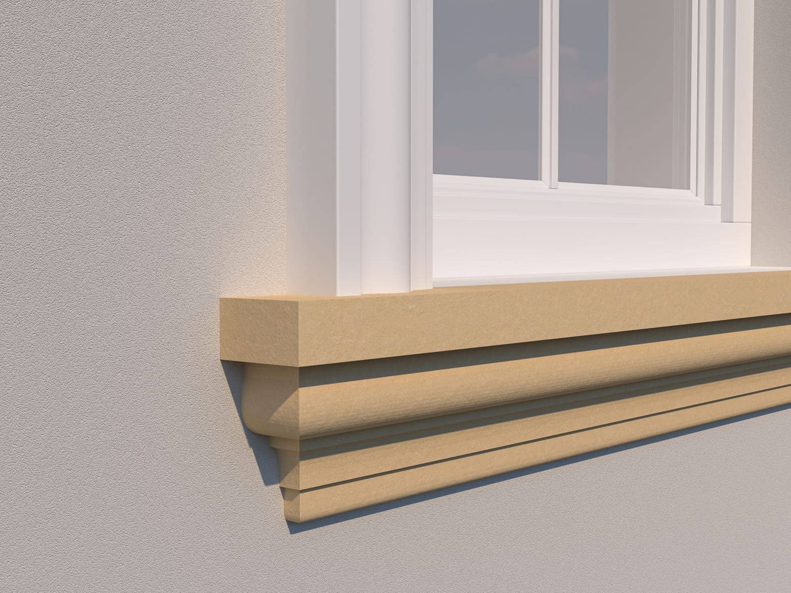 Appui de fenêtre FP210D — profil décoratif de façade Profilia Décor, Appuis de fenêtre, vue 3