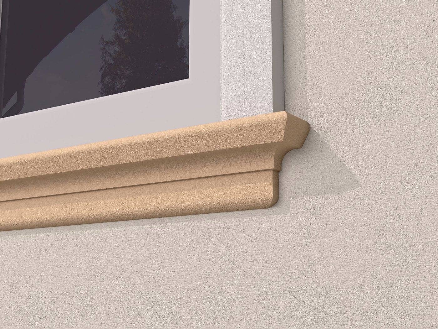 Appui de fenêtre FP211 — profil décoratif de façade Profilia Décor, Appuis de fenêtre, vue 3