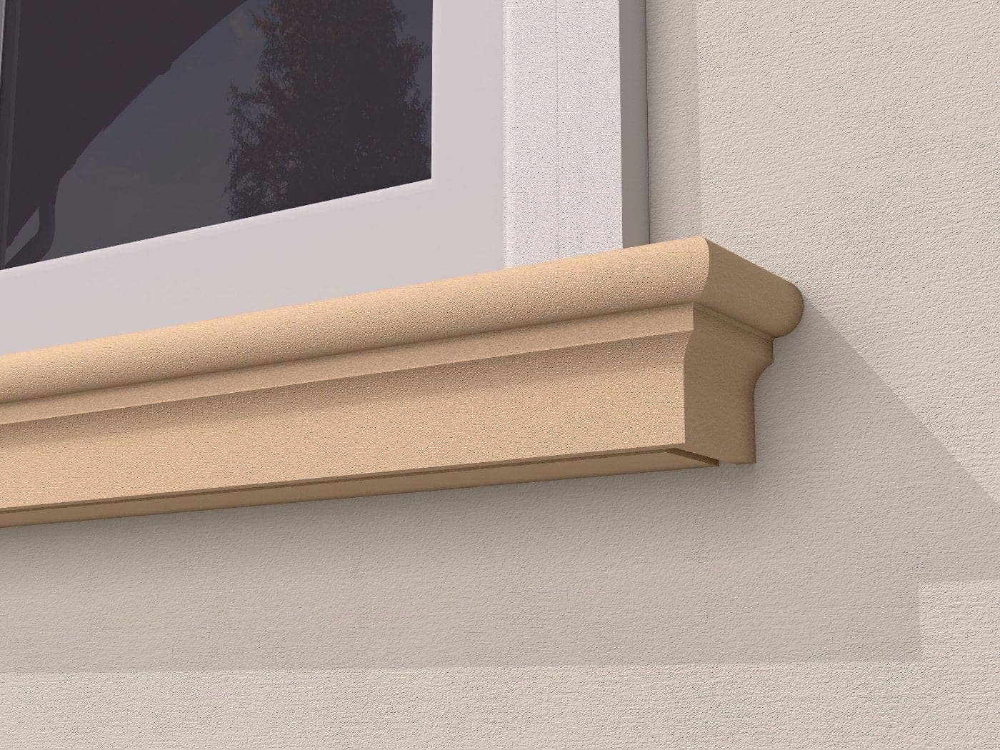Appui de fenêtre FP214 — profil décoratif de façade Profilia Décor, Appuis de fenêtre, vue 3