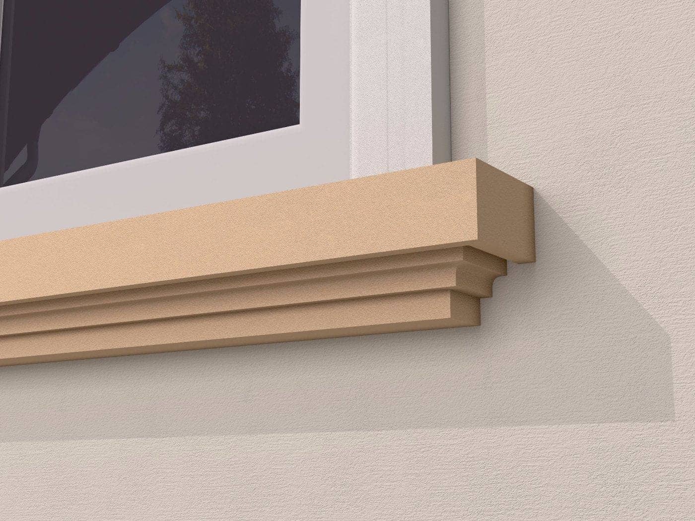 Appui de fenêtre FP216 — profil décoratif de façade Profilia Décor, Appuis de fenêtre, vue 2