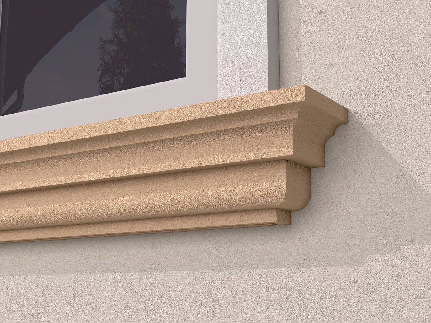 Appui de fenêtre FP220 — profil décoratif de façade Profilia Décor, Appuis de fenêtre, vue 3