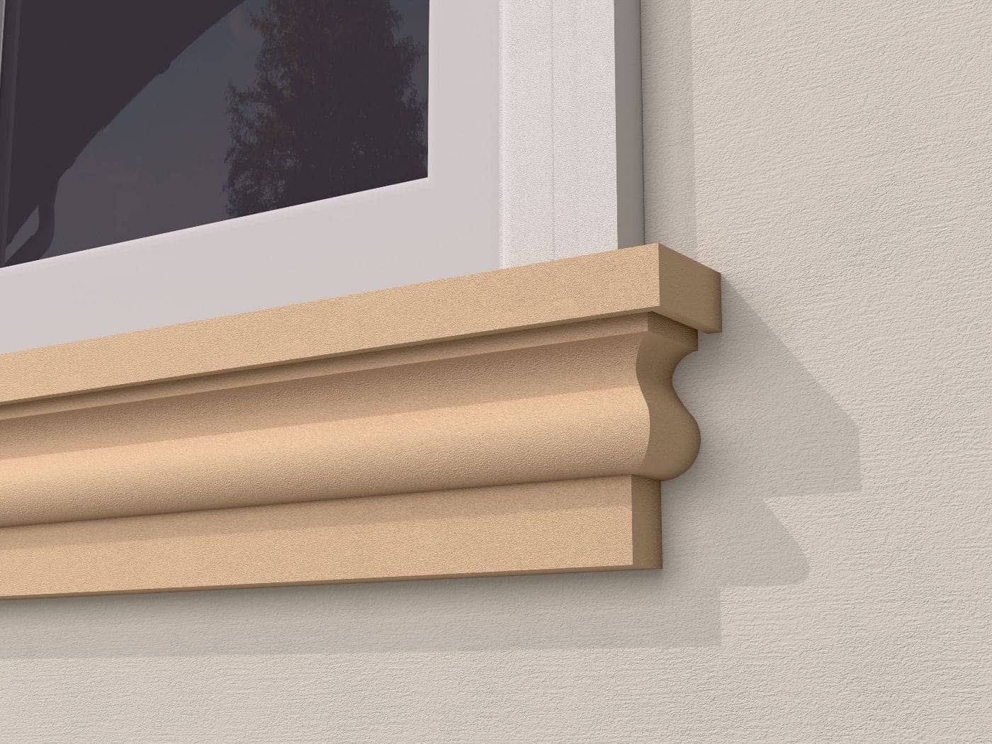 Appui de fenêtre FP222 — profil décoratif de façade Profilia Décor, Appuis de fenêtre, vue 3