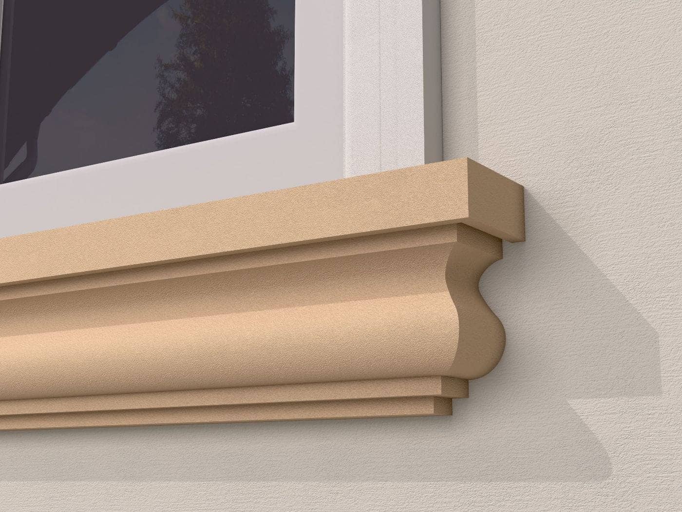 Appui de fenêtre FP223 — profil décoratif de façade Profilia Décor, Appuis de fenêtre, vue 2