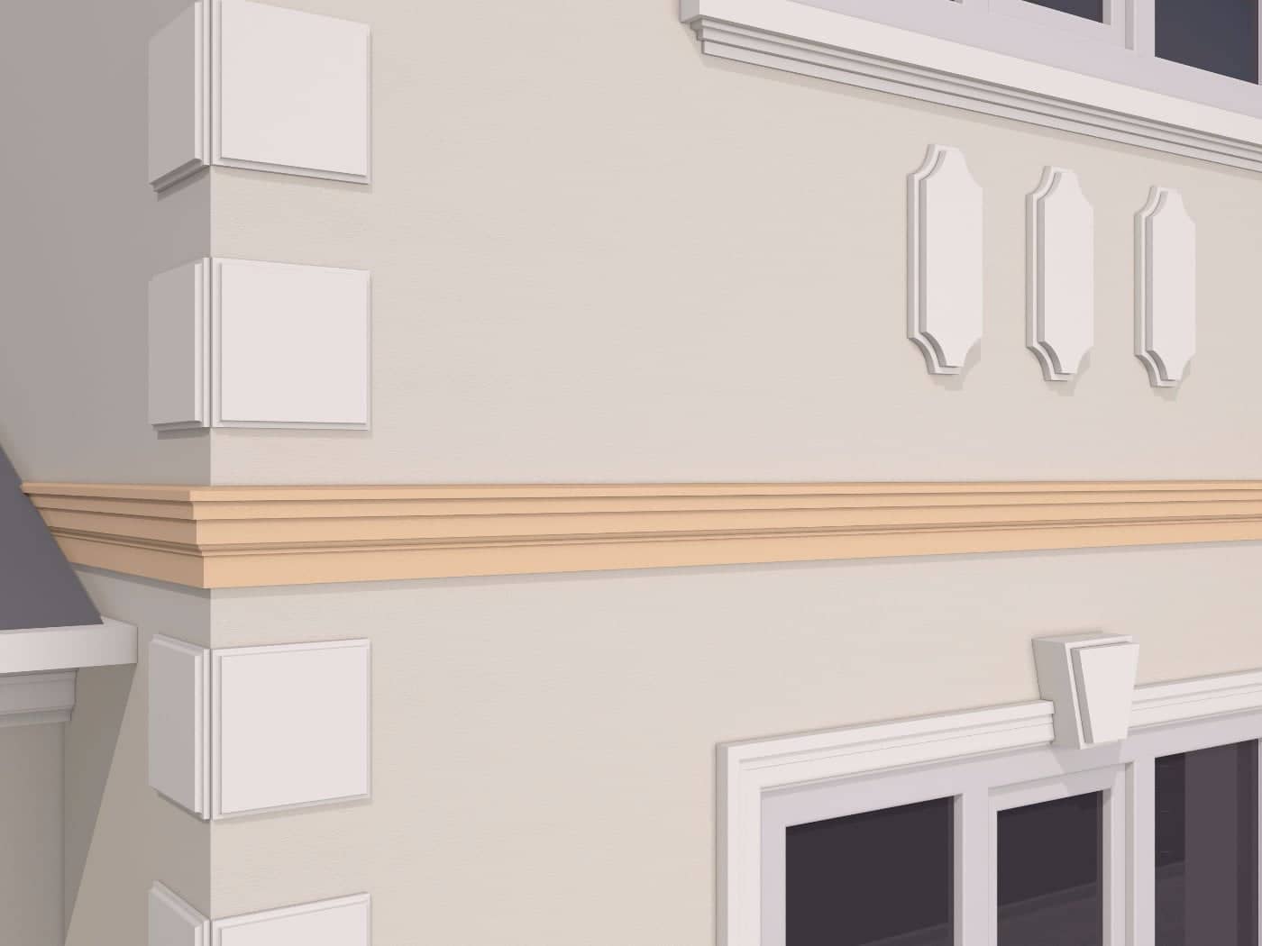Bandeau décoratif FP302 — profil décoratif de façade Profilia Décor, Bandeaux décoratifs, vue 3