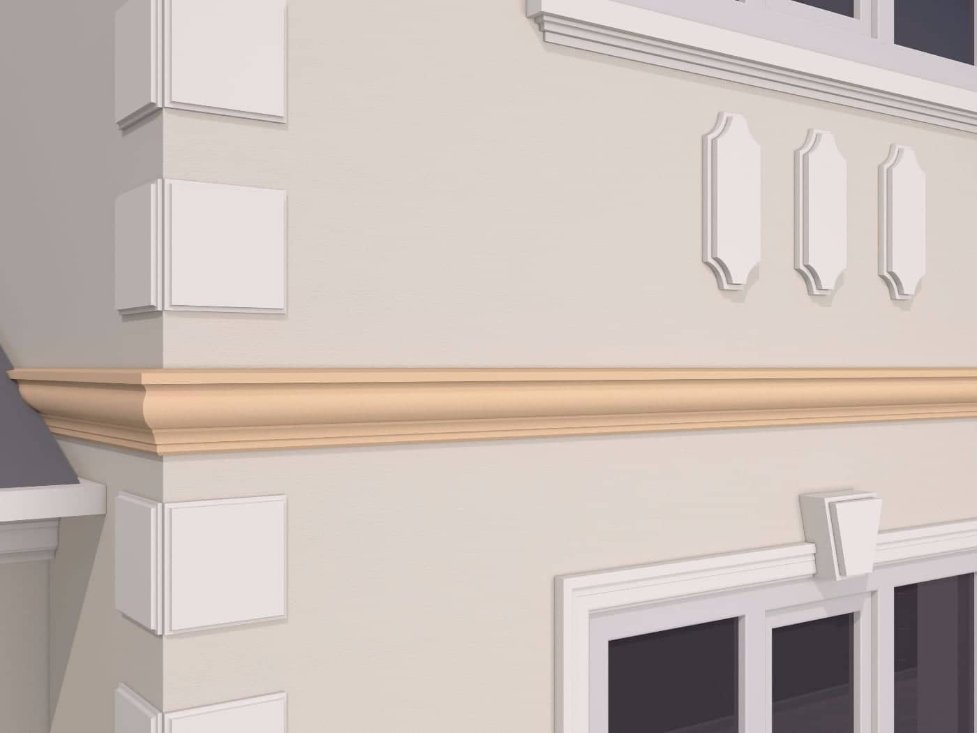 Bandeau décoratif FP307 — profil décoratif de façade Profilia Décor, Bandeaux décoratifs, vue 3