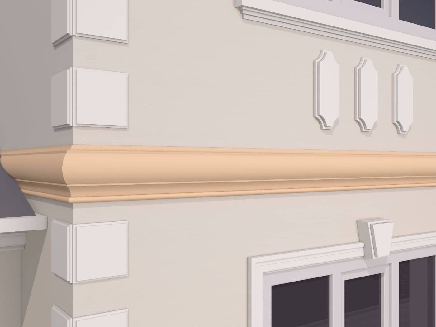 Bandeau décoratif FP310 — profil décoratif de façade Profilia Décor, Bandeaux décoratifs, vue 3