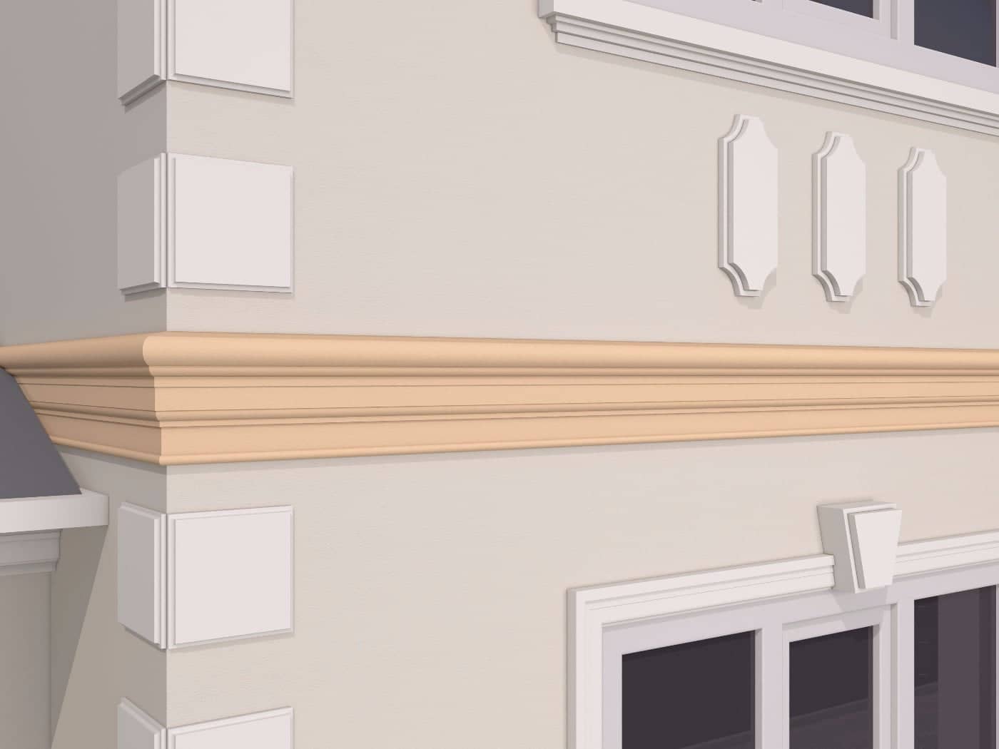 Bandeau décoratif FP312 — profil décoratif de façade Profilia Décor, Bandeaux décoratifs, vue 3
