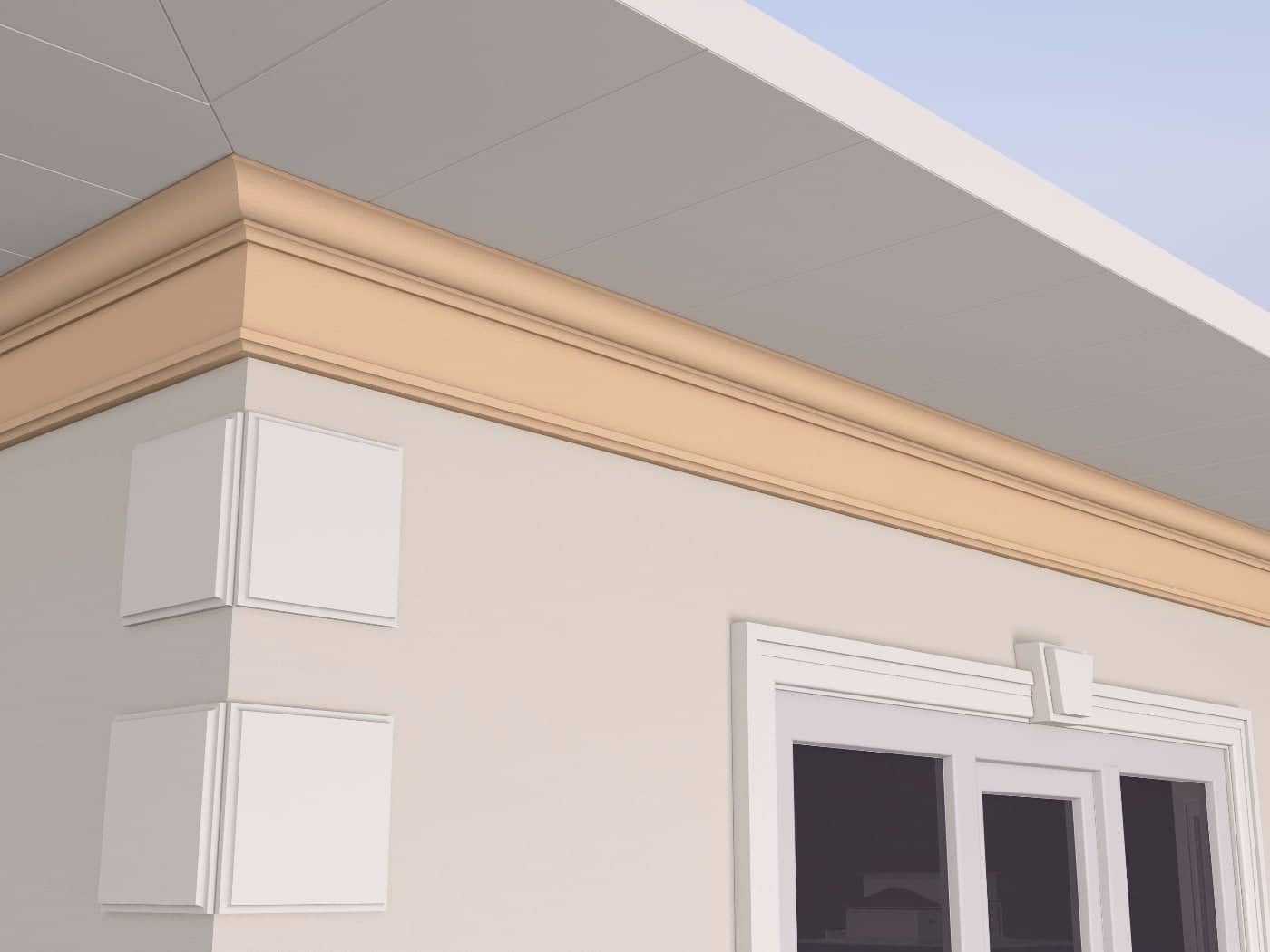 Corniche extérieure FP410 — profil décoratif de façade Profilia Décor, Corniches extérieures, vue 3