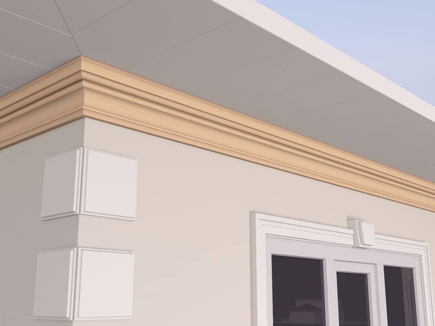 Corniche extérieure FP411 — profil décoratif de façade Profilia Décor, Corniches extérieures, vue 3