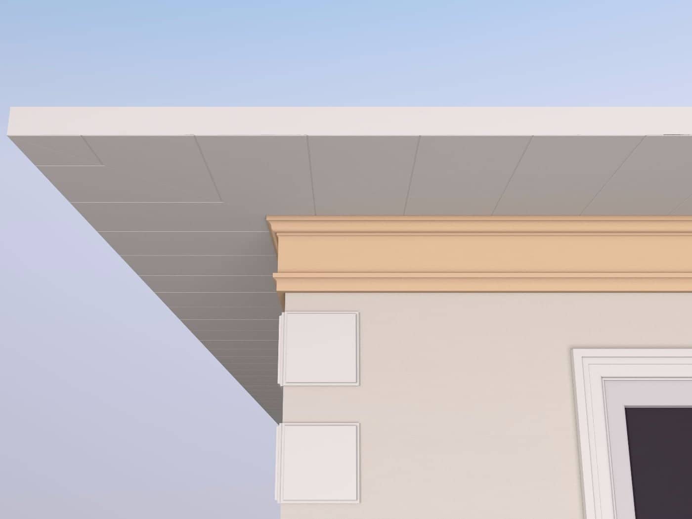Corniche extérieure FP420 — profil décoratif de façade Profilia Décor, Corniches extérieures, vue 2