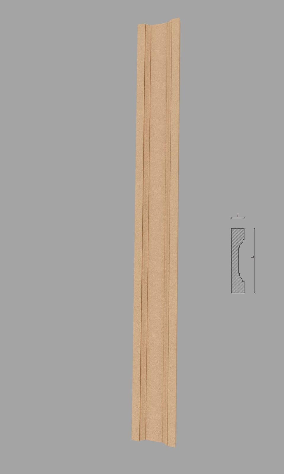 Pilastre FP501-200 — profil décoratif de façade Profilia Décor, Pilastres, vue 2