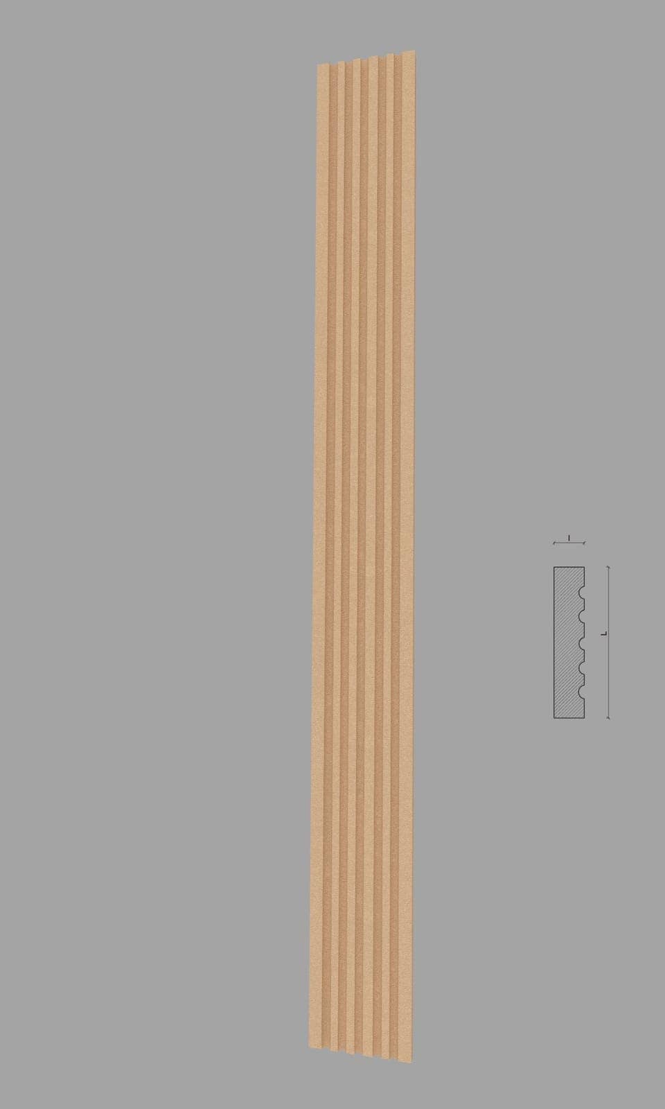 Pilastre FP502 — profil décoratif de façade Profilia Décor, Pilastres, vue 2