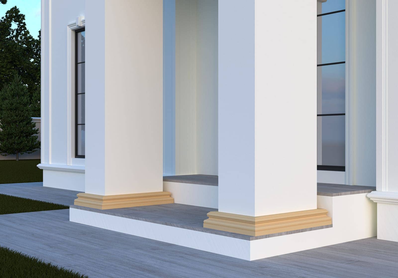 Pilastre FP602-2M — profil décoratif de façade Profilia Décor, Pilastres, vue 2