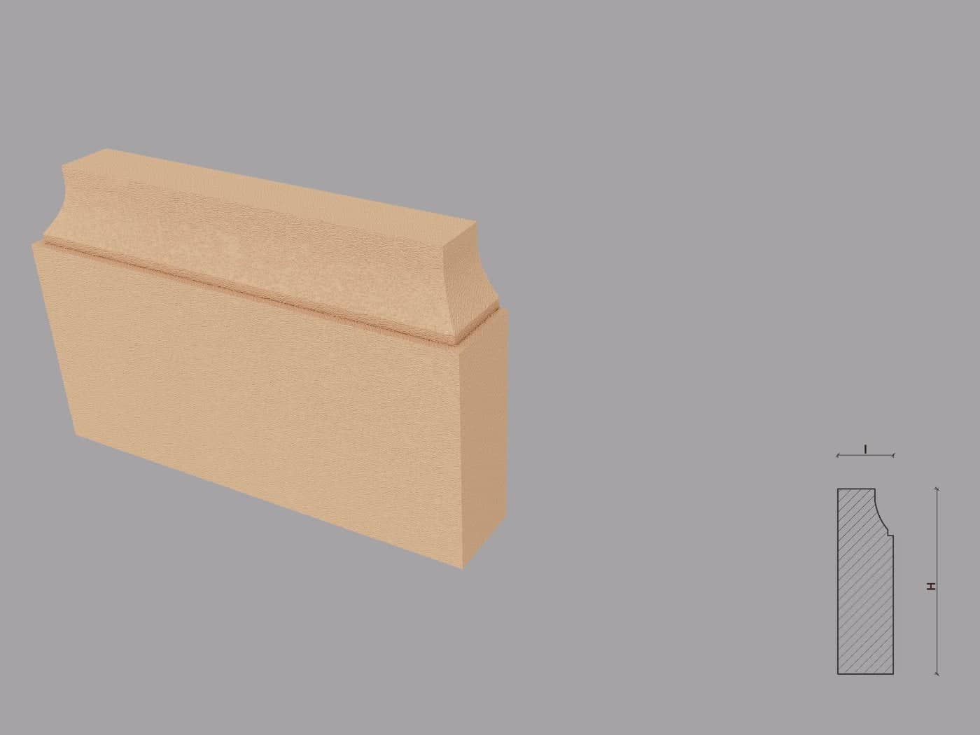 Pilastre FP603 — profil décoratif de façade Profilia Décor, Pilastres, vue 2