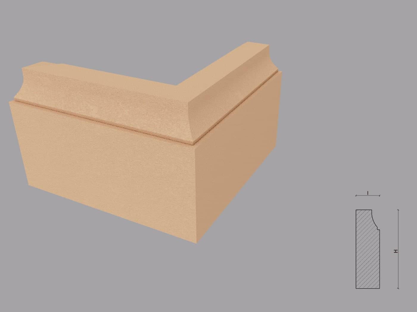 Pilastre FP603 — profil décoratif de façade Profilia Décor, Pilastres, vue 3