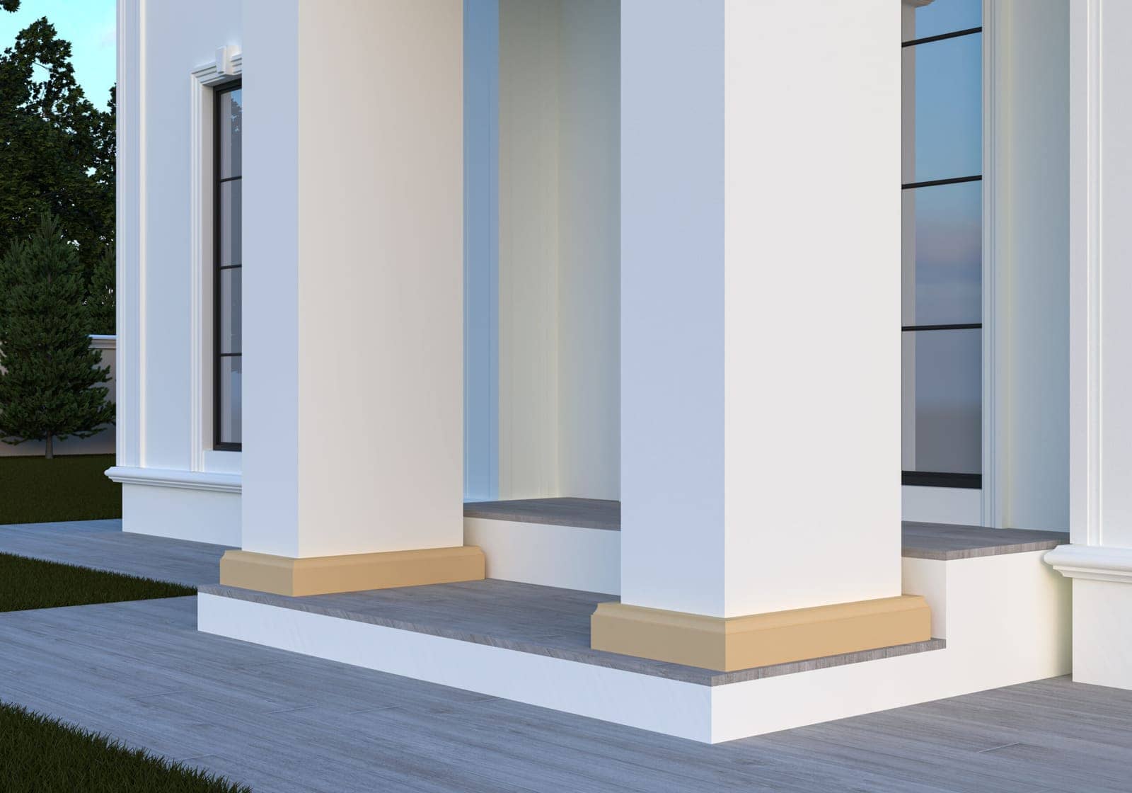 Pilastre FP603-2M — profil décoratif de façade Profilia Décor, Pilastres, vue 2