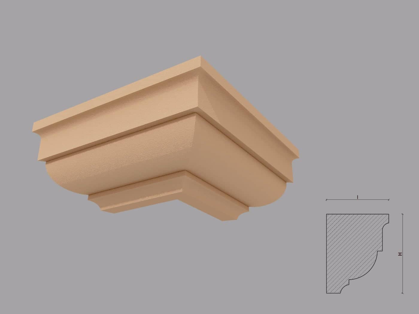 Pilastre FP701 — profil décoratif de façade Profilia Décor, Pilastres, vue 2